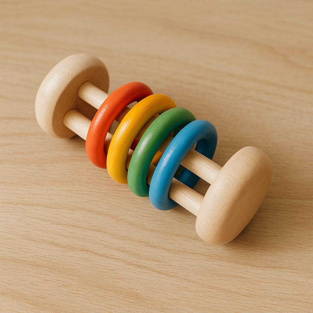 hochet montessori en bois