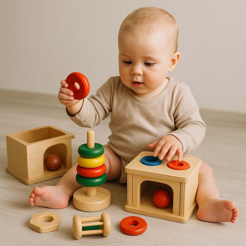 jouets montessori en bois pour bébé