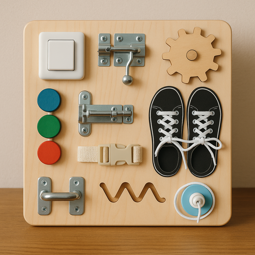 planche d'activité Montessori en bois