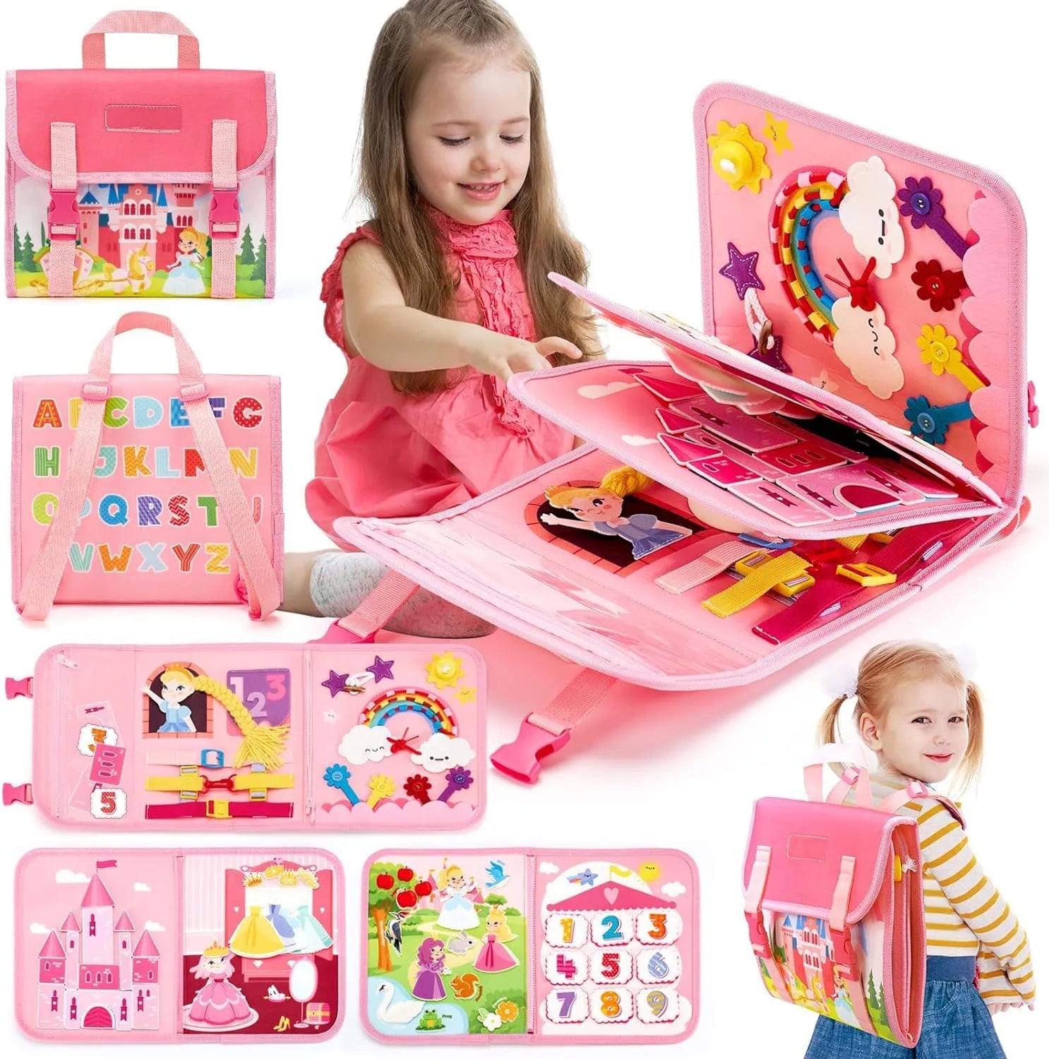 Busy Board Montessori Tissu