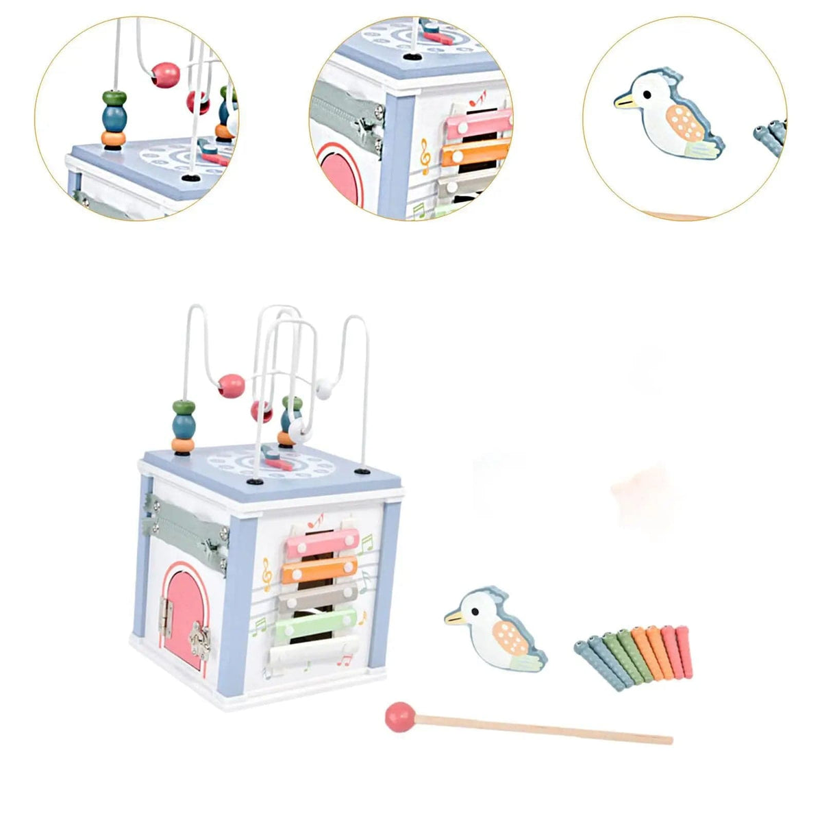 Cube de tri de forme en bois Toddler Montessori activité d'apprentissage précoce Cube de tri de forme en bois Toddler Montessori activité d'apprentissage précoce