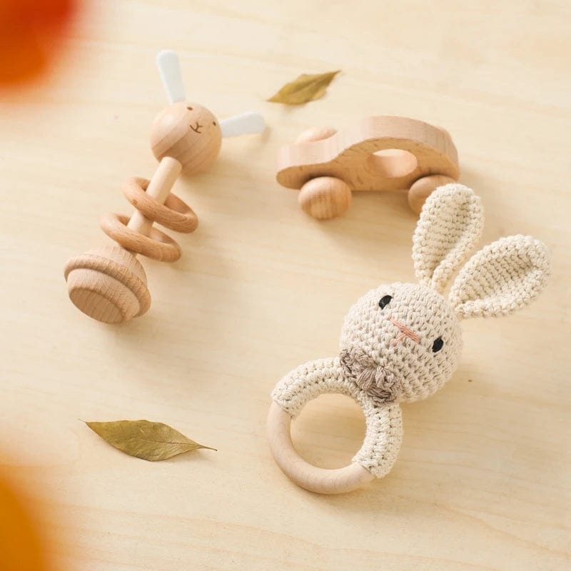 Hochet Montessori lapin