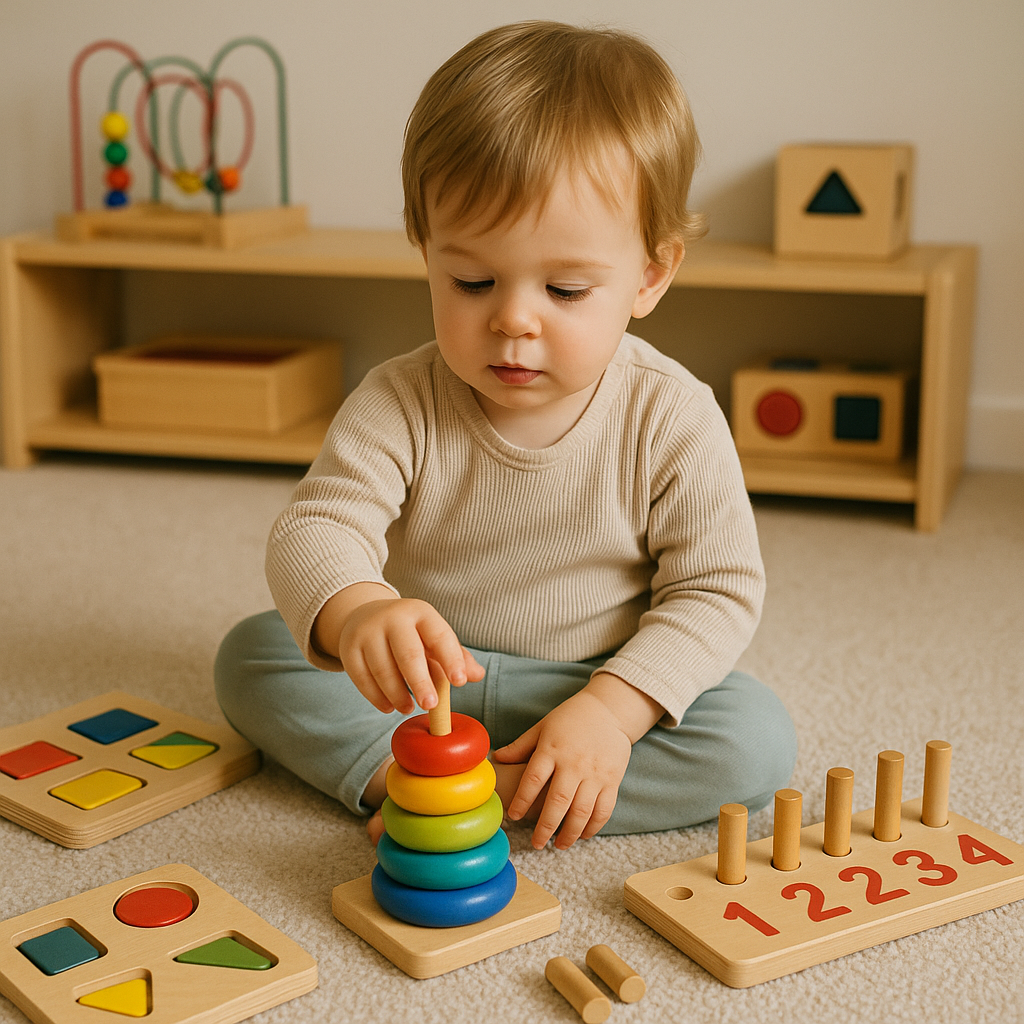 jouets montessori en bois pour enfant de 2 ans