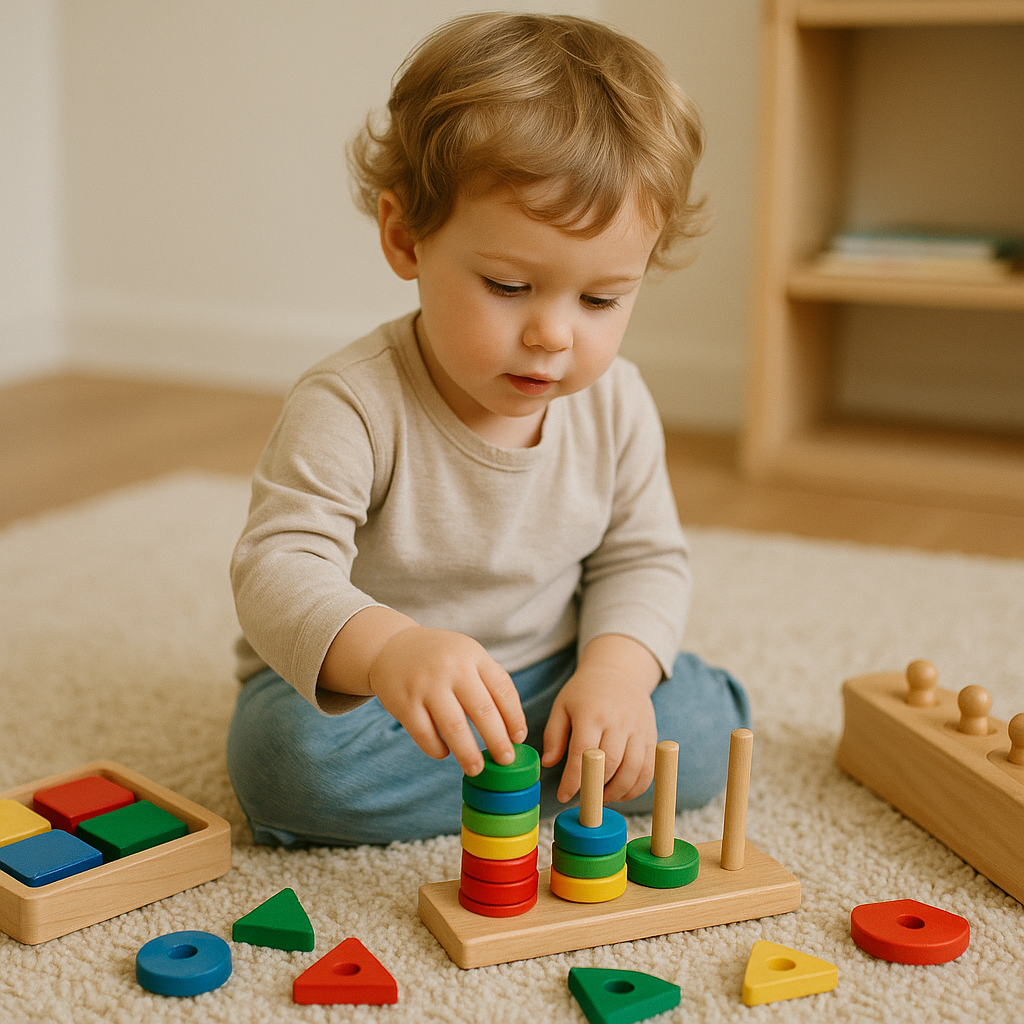 jouets montessori en bois pour les enfants de 3 ans