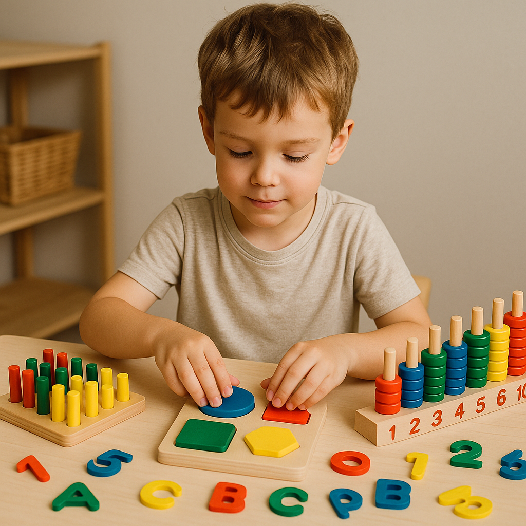 Jouets montessori en bois pour les enfants de 6 ans